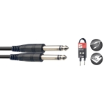 Mono Patchkabel, Klinke/Klinke (m/m), 60 cm, Metall