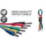 Mono Patchkabel, 6 x Klinke/Klinke (m/m), 60 cm, Kunstoff-Spritzguss Bild 1