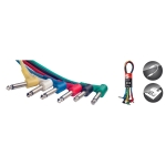 Mono Patchkabel, 6 x Klinke/Klinke (m/m, L-Form), 60 cm, Kunstoff-Spritzguss