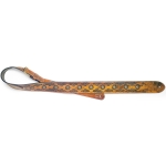 Stagg Kunstleder Gitarrengurt mit Blumenmuster hellbraun