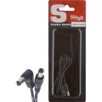 Stromkabel, DC/DC (m/m,L-Form/gerade), 75 cm, Schwarz