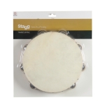 Stagg Holz Tamburin 10 Zoll vorgestimmt, 2 Reihen Schellen Bild 1