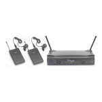 Stagg UHF 2-Kanal Ansteck Mikrofon Funksystem