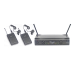 Stagg UHF 2-Kanal Ansteck Mikrofon Funksystem