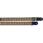 Stagg Nylon Gitarrengurt mit Kreuz Motiv gelb