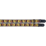 Stagg Nylon Gitarrengurt mit Skull n' Blood Motiv gelb