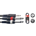 Y-Kabel, Mini-Klinke/Klinke (m/m), 1 m
