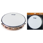 Stagg Kunststoff Tambourin 12 Zoll stimmbar, 1 Reihe Schellen