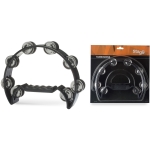 Stagg Schellenring mit Cutaway und 16 Schellen schwarz