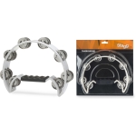 Stagg Schellenring mit Cutaway und 16 Schellen wei