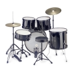 Stagg Drumset 22 Zoll mit Hardware und Becken 5-teilig schwarz