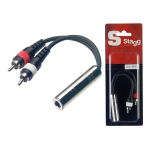 1x Monoklinke w - 2x Cinch Stecker m Adapterkabel